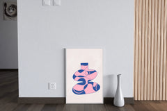 Pink Patterned Vase Wall Art