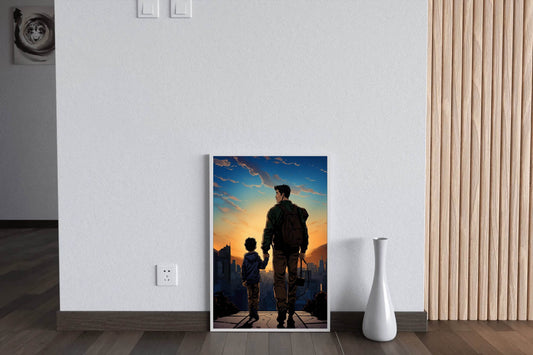 Parent with kid Anime Wall Art - beink online art store