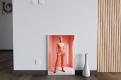 Lady Gaga Light Orange Dress Wall Art