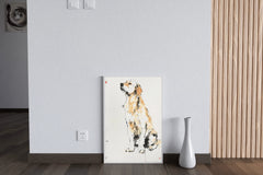 Drawing A Sitting Dog Wall Art