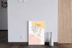 Girl With Flowers on Her Head Wall Art