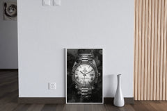 Rolex Watch With Dark Background Wall Art