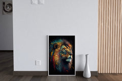 Painting of Volcanic Lion Head Wall Art