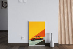 Porsche911 RS Yellow Wall Poster