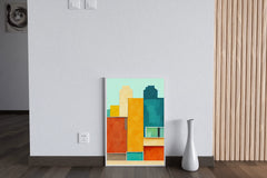 Creative Building Shape Abstract Wall Art