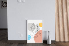 Woman Face and Elegant Flowers Wall Art