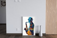 African Male Saxophonist Wall Art