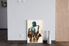 The Shadow Inside The Saxophone Wall Art