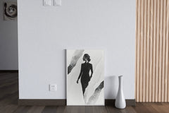 The Woman In Black In The Shadows Wall Art