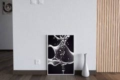 Water Splash Black & White Wall Art