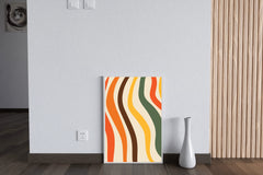 Painting Colored Wavy Lines Wall Art