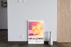 Lemon Gin Drink Wall Art