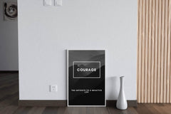 Courage Overcomes Motivational Wall Art - beink online art store