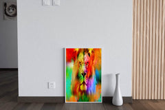 Multicolor Loin Face Wall Art - beink online art store