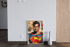 Painting of Superman Premium Wall Art