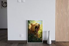 Digital Style Lion Animal Wall Art