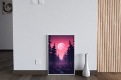 Pink Pine Forest Wall Art