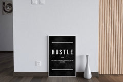 Hustle Verb Motivational Wall Art - beink online art store