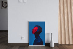 Red Face Oil Painting Wall Art