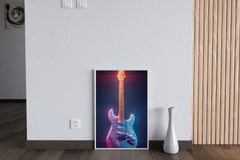 Electric Guitar With Fancy Color Wall Art