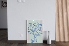 Blue Orchid Flowers in A Vase Wall Art