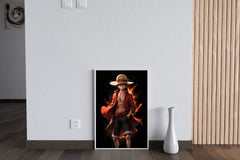 Monkey D. Luffy Character  on Fire Anime Wall  Art