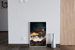 Marbled Mountain Modern Wall Art