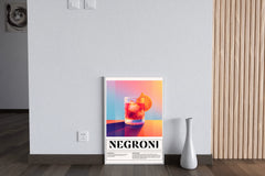 Traditional Negroni Cocktail Wall Art