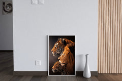 Tiger Lion Cheeta Face Picture Wall Art