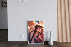 Anime style Boy and Girl couple Wall  Art