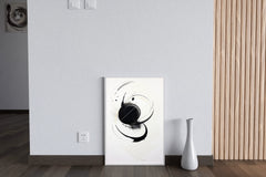 Black and White Painting Abstract Wall Art