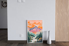 Sunset Serendipity in Mountains Wall Art