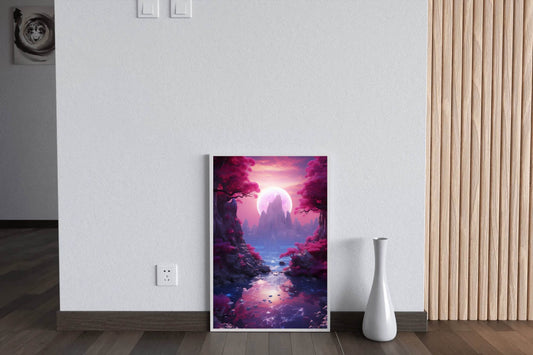 Paysage Fantastique Magenta Wall Art - beink online art store