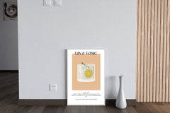 Gin And Tonic Cocktail With Lime Wall Art