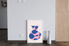 Pink And Blue Vase Wall Art