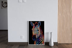 Painting of Zebra Face Animal Wall Art