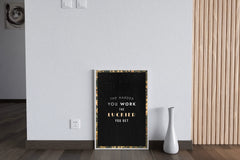 Hard Work Motivational Quote Wall Art