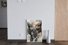 Watercolor Pair of Elephant Animal Wall Art