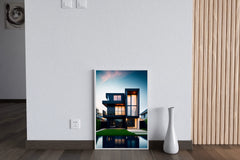 Brutalist Villa Architecture Wall Art