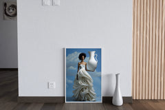 Big White Surrealism Lace Skirt Wall Art