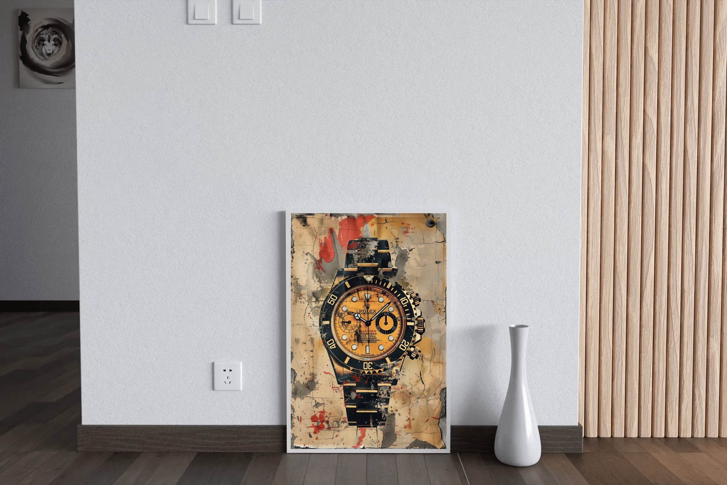 Watercolor Painting of Rolex Watch Wall Art - beink online art store