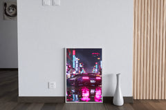 Neon Colors Bugatti Chiron Wall Art