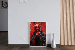 Painting of Hellboy Premium Wall Art