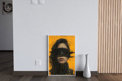 Drawing Girl With Closed Eyes Wall Art