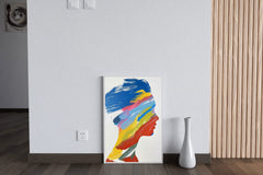 Color Portrait Of A Human Head Wall Art