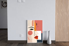 Creative Girl Face Abstract Wall Art