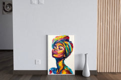 African Woman Painting Wall Art