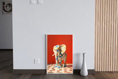 Colorful Robotic Elephant Animal Wall Art