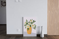 Painting A Vase With White Roses Wall Art