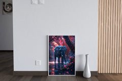 Abstract African Bush Elephant Animal Wall Art